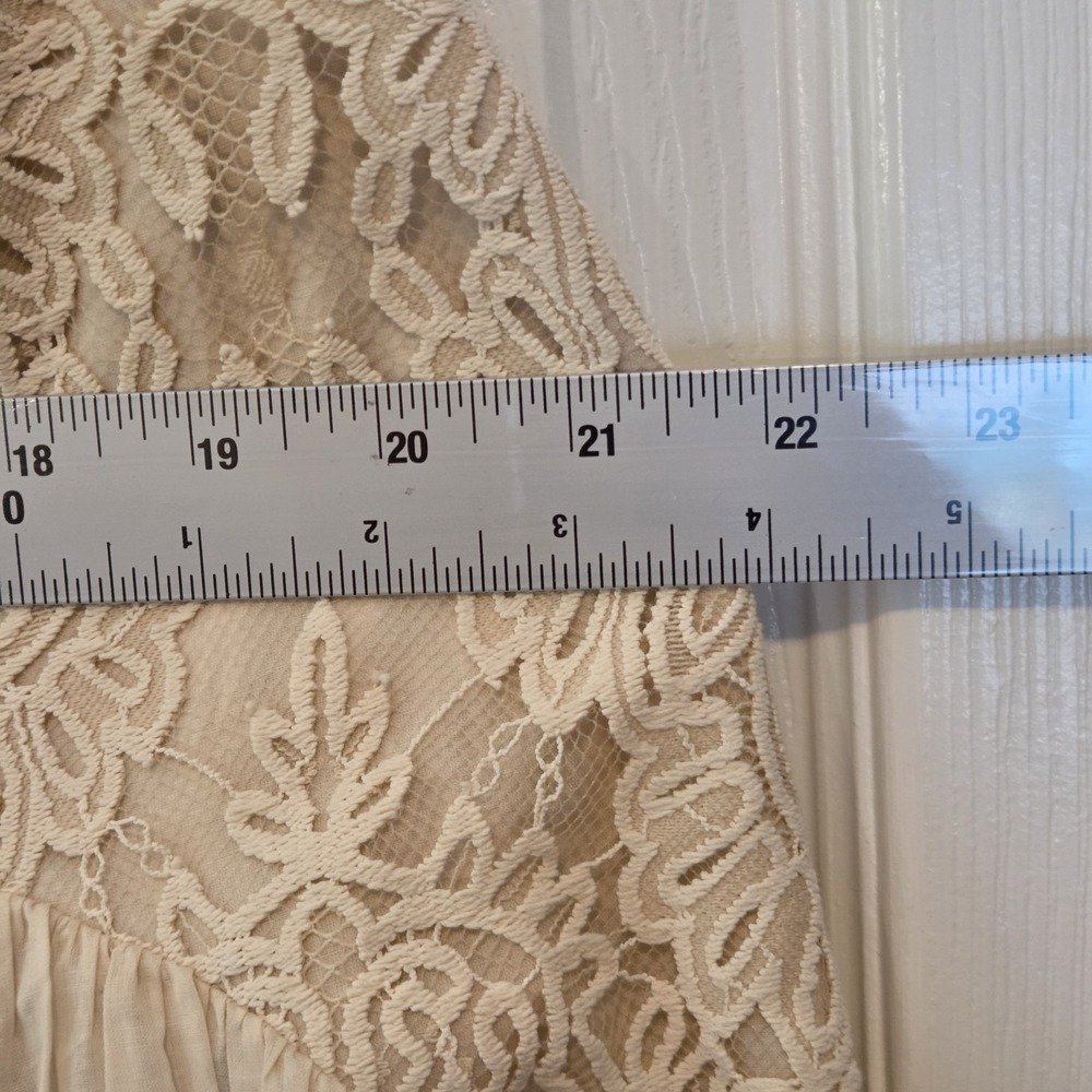 Parker Ivory Sun Lace Yoke Flowy Skirt SK93091889Y Cream Boho Size 14 NEW - Picture 16 of 16